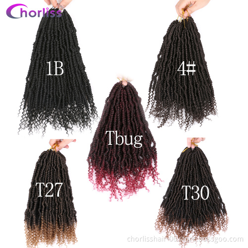 Solid Color Ombre River Goddess Locs With Curly Ending Faux Locs Crochet Braids South Africa Synthetic Bohemian Braiding Twists